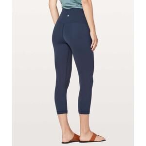 LULULEMON Align Crop *21" True Navy Blue Sz 4 {PP53}